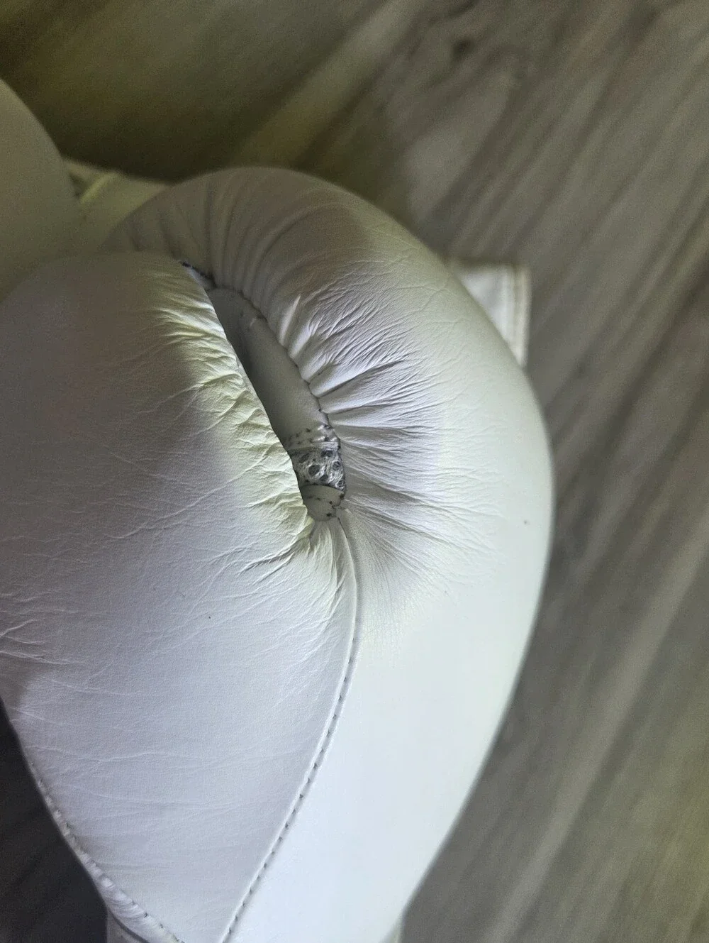 Fight Camp Boxing Gloves Small 12 oz. White Leather EUC